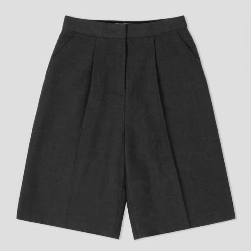 Dame elegant casual culotte med klassiske folder og høj talje Stilla