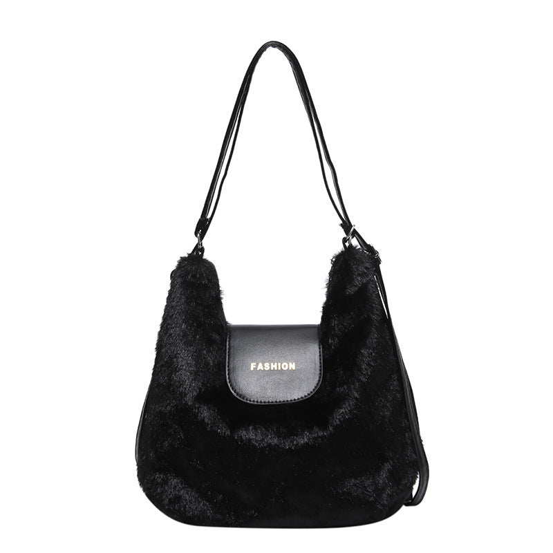 Femme Chic Falsk pels Skuldertaske Stilla