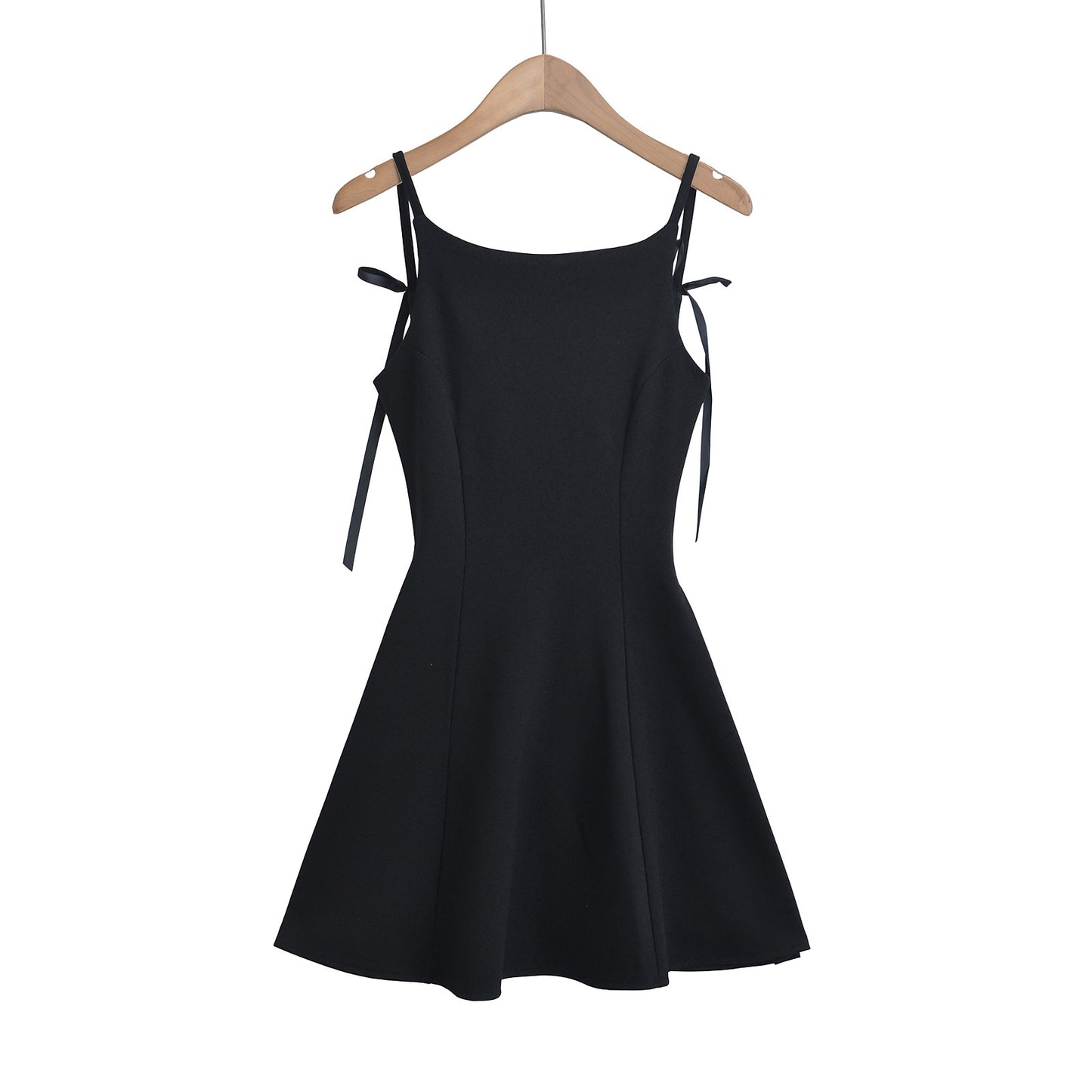 Dame A-linje kjole med legefulde spaghetti stropper og svingende nederdel Stilla