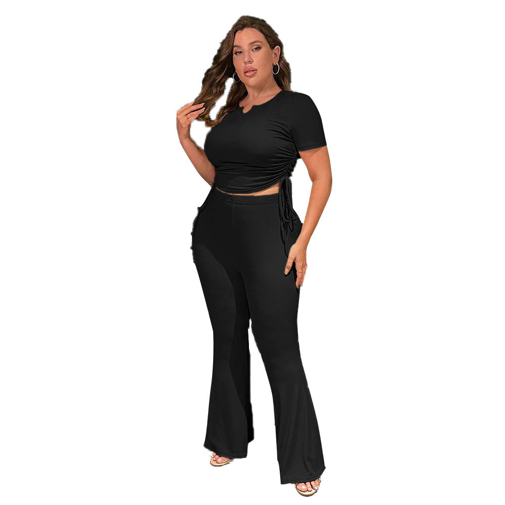 Dame figurtilpasset Jumpsuit med elegant drapering og sidelommer Stilla