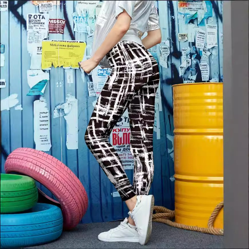 Dame leggings med stjernetryk og høj talje Stilla