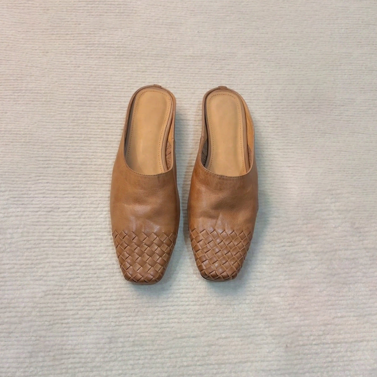 Dame Åbne Tær Flettet Slide Mules Stilla