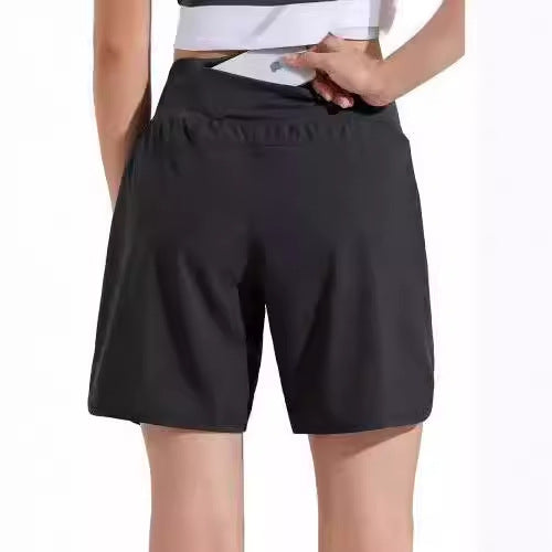 Dame Sporty Løbe shorts med sidelommer med lynlås Stilla