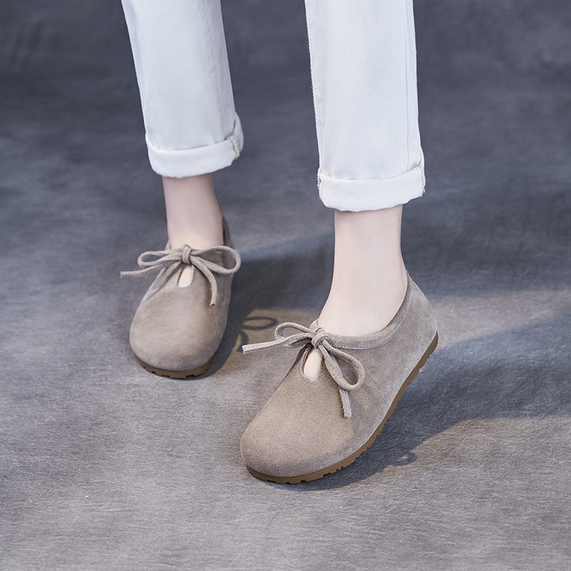 Kvinder Fritid Suede Hjemmesko med SløjfDetail Stilla