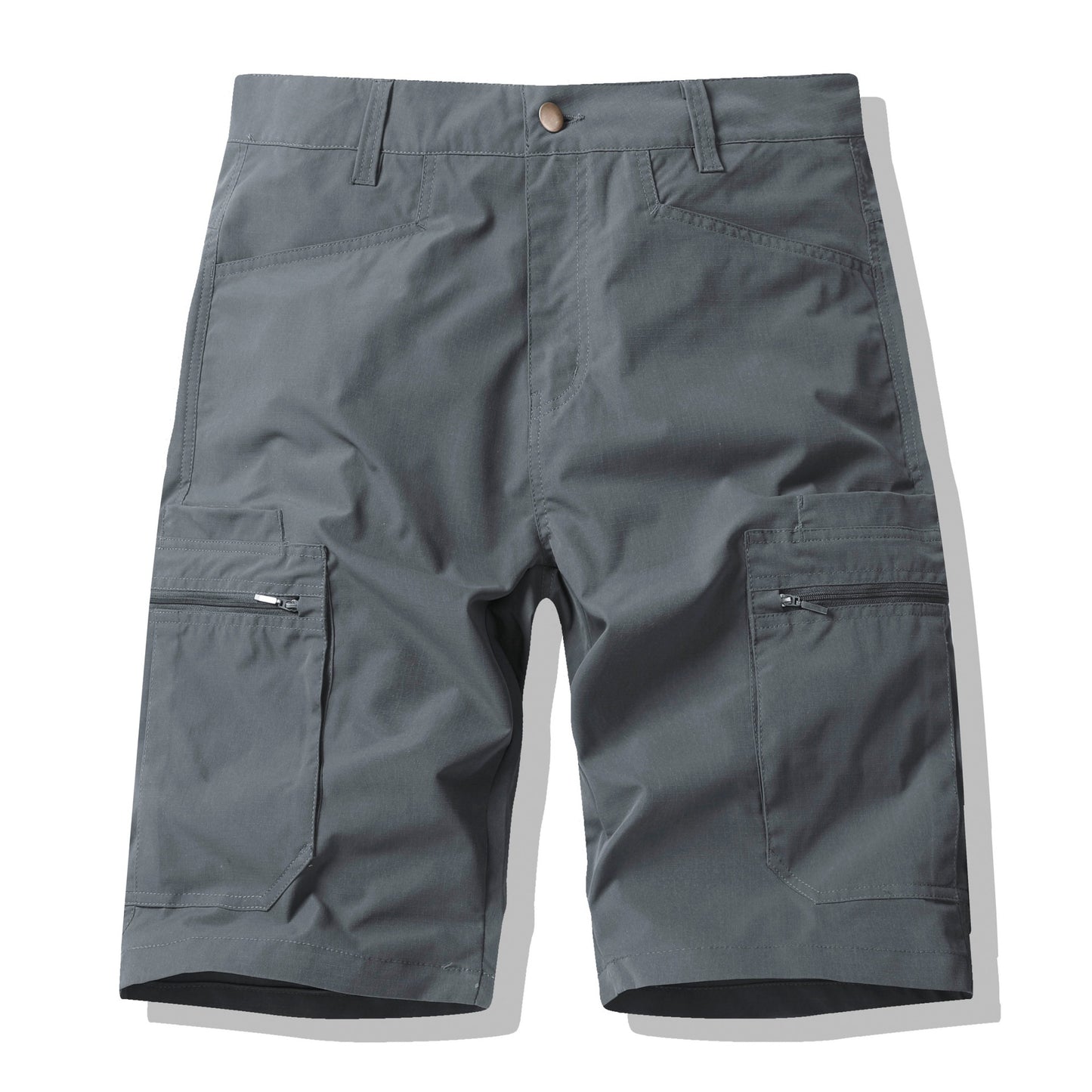 Herrer Funktions-Cargoshorts med praktiske lynlåslommer Stilla