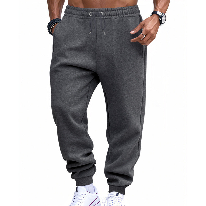 Herre sporty joggingbukser med elastisk talje og sidelommer med lynlås Stilla