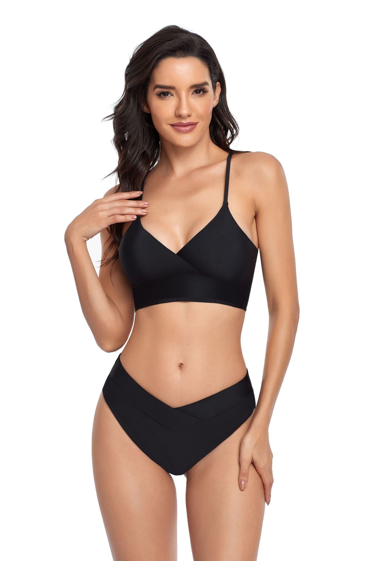 Dame Bikini-sæt med modeindpakket design og højt skårne underdele Stilla