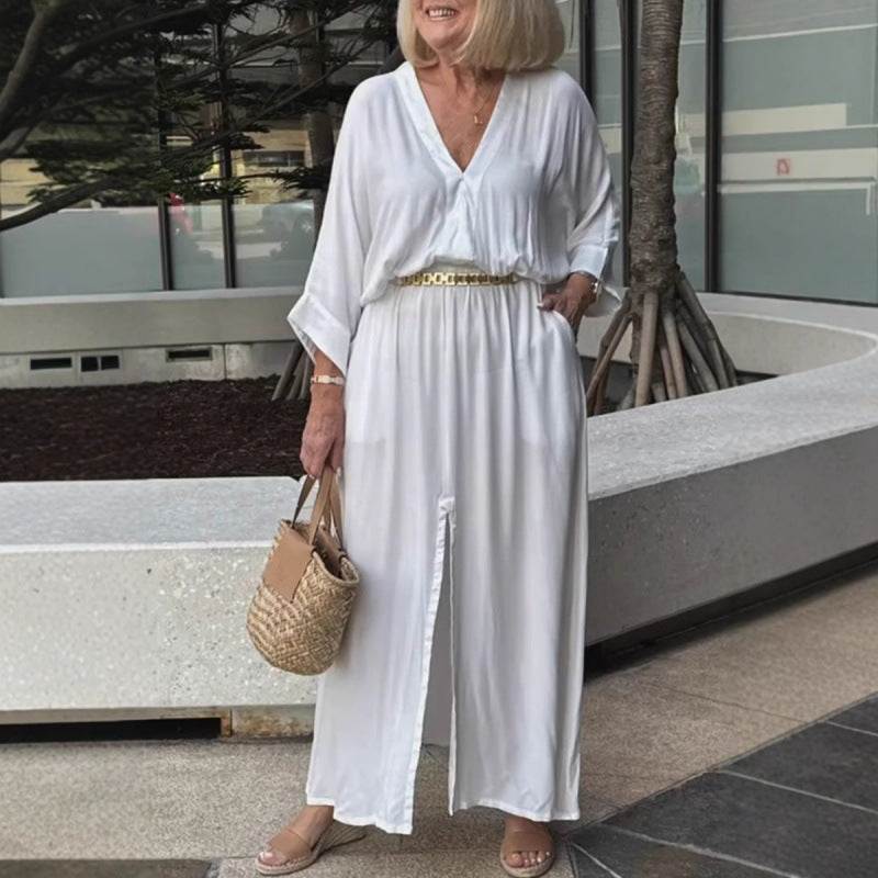 Dame lang jumpsuit med elegant snit Stilla