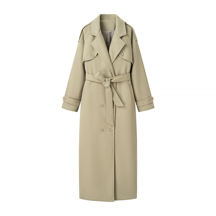 Dame trenchcoat med justerbart taljebælte og elegant knapliste Stilla