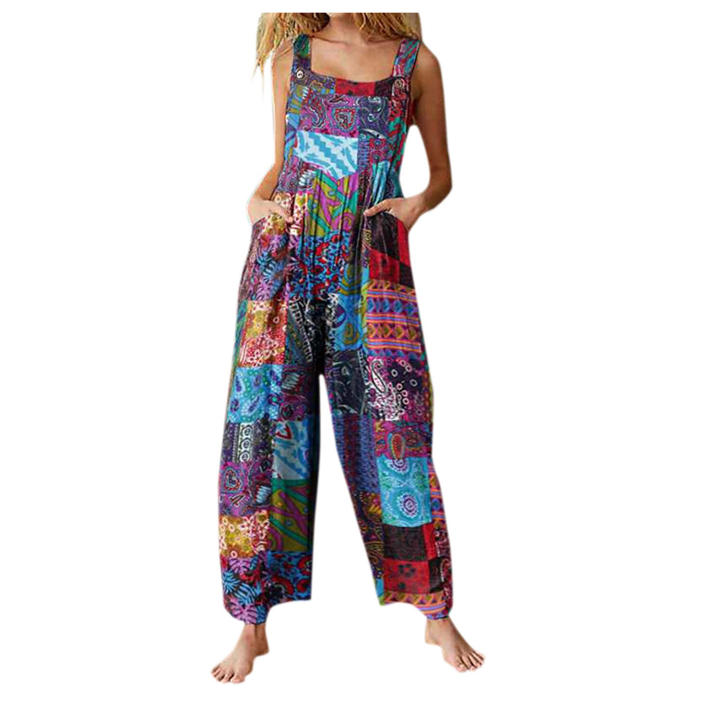 Femme justerbar stroppeskind jumpsuit Stilla