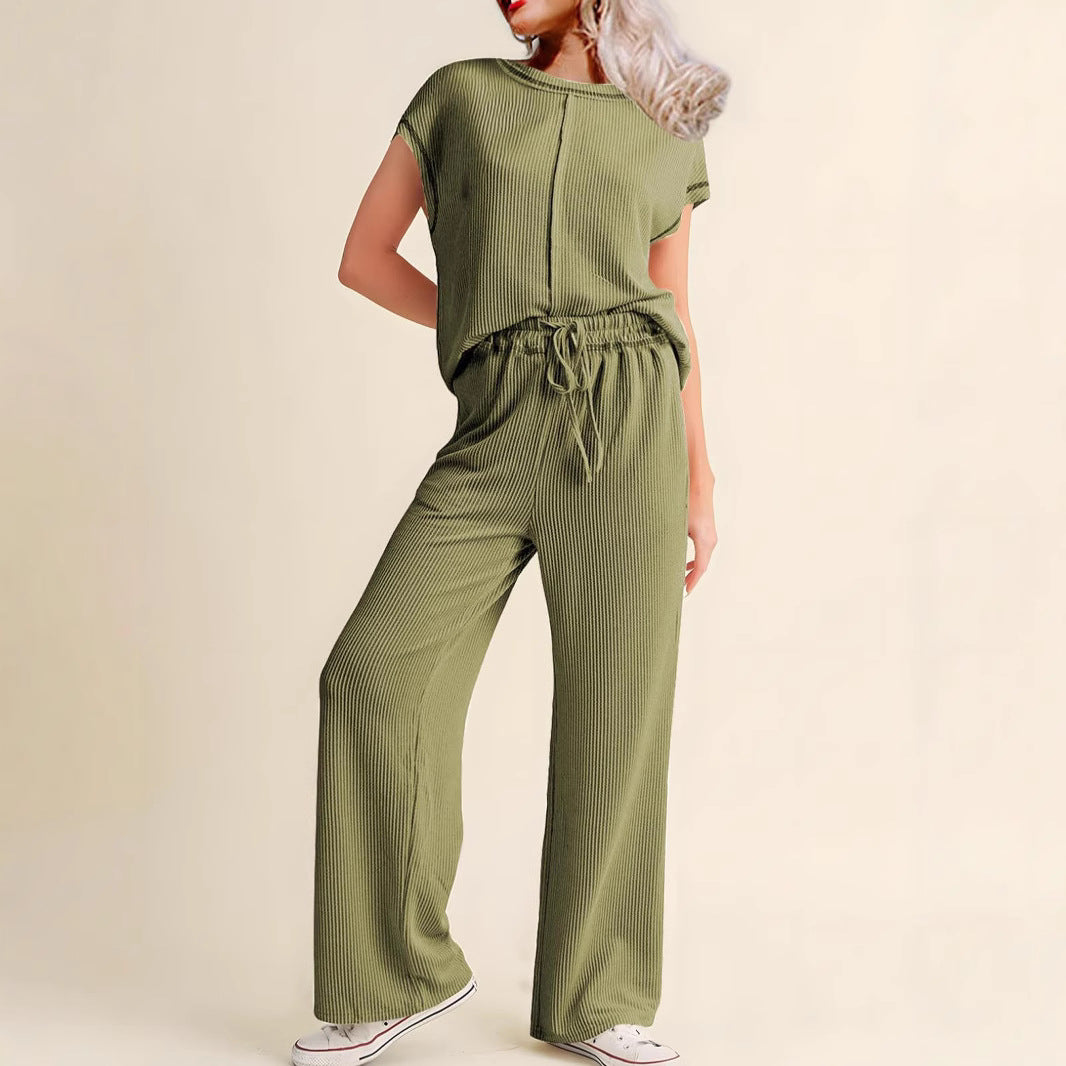 Dame afslappet jumpsuit med løs pasform og elastisk talje Stilla