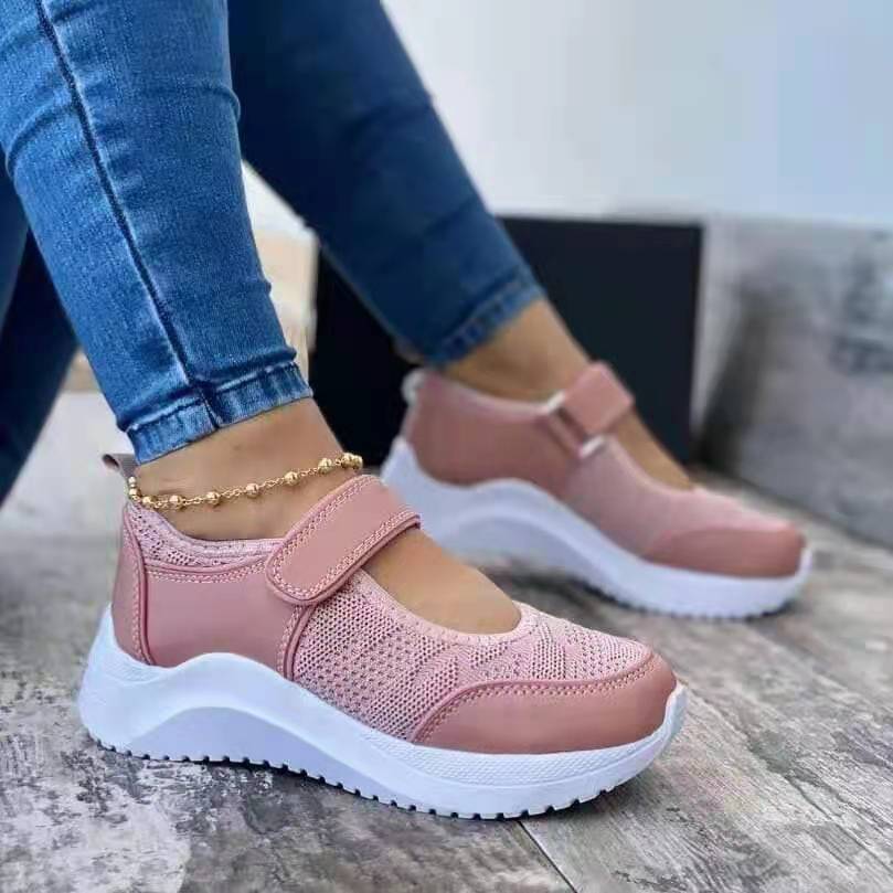 Dame elegante sportssko med justerbar velcro Stilla