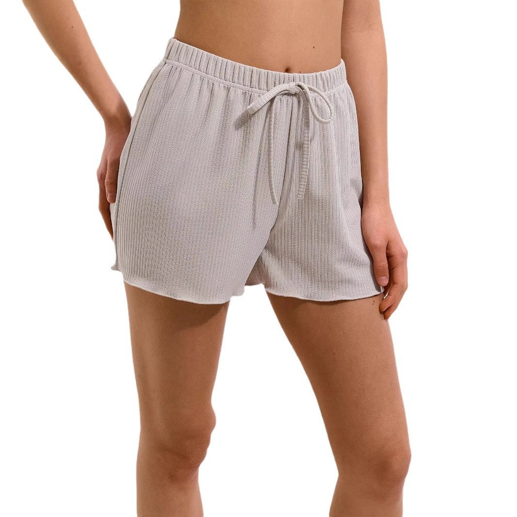 Dame Relaxed Fit Rynkebund Shorts Stilla