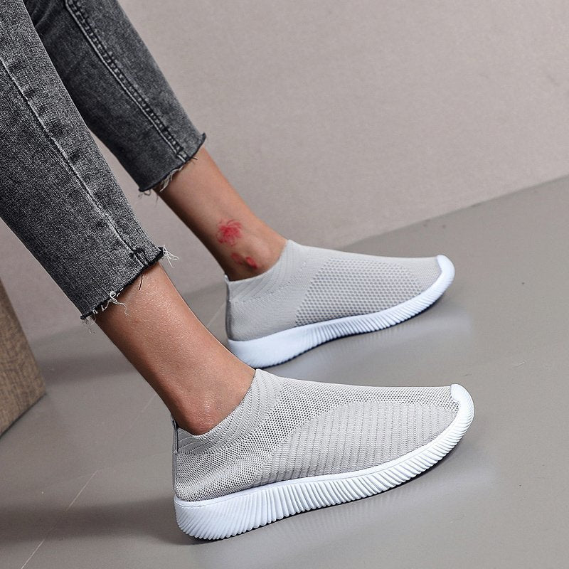 Dame åndbare Slip-On Sneakers med elastisk overdel og stødabsorberende sål Stilla