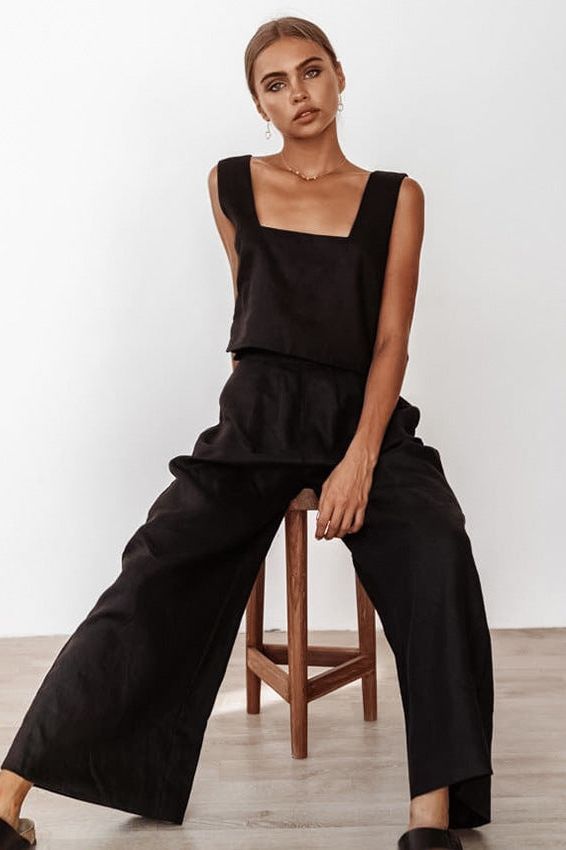 Stilla | Bredde benbukser Square Neck Vest To-delt dragt