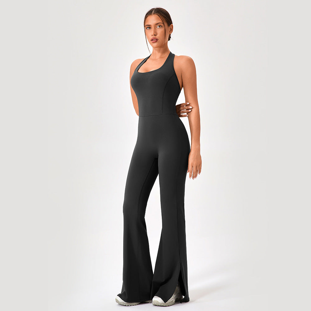 Dame Sporty Jumpsuit med modiske slidsdetaljer og åndbart stof Stilla