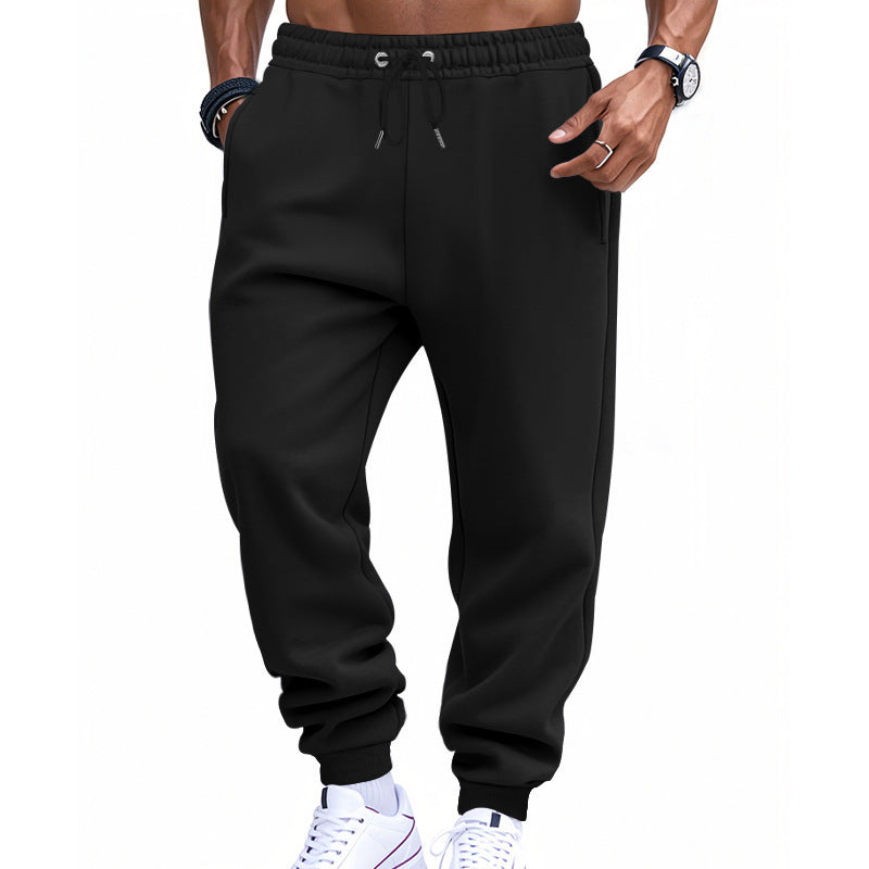Herre sporty joggingbukser med elastisk talje og sidelommer med lynlås Stilla