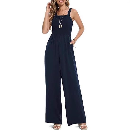 Dame jumpsuit med bred ben og smal overdel Stilla