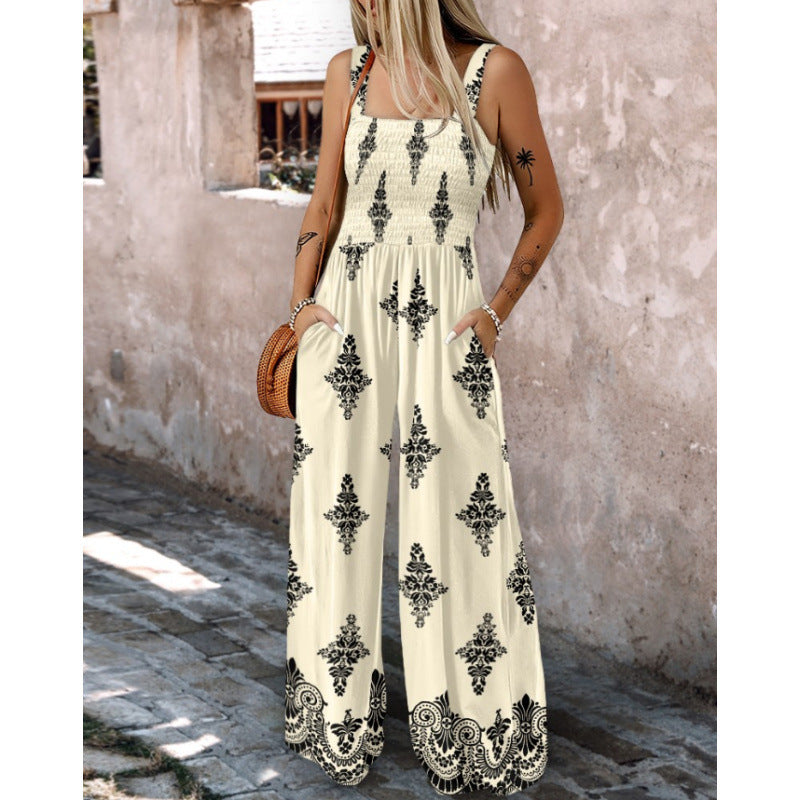 Kvinder Boho Viddebenet Jumpsuit Stilla