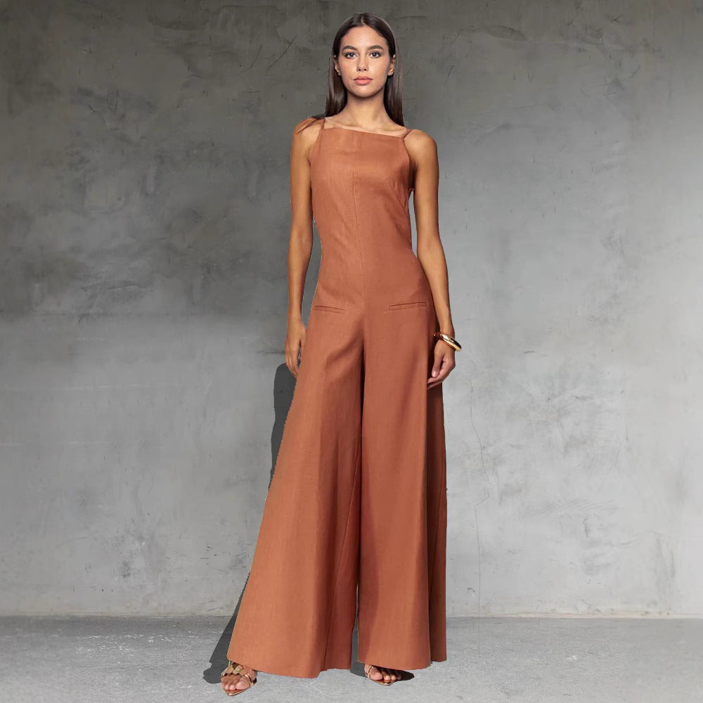 Damer Elegant Jumpsuit med bred ben og smalt overdel Stiila