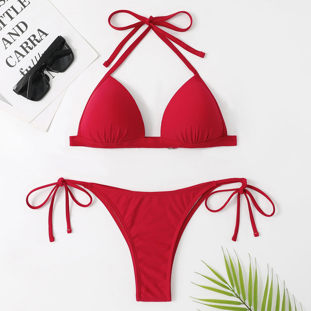 Dame Triangle Tie-Back Bikini Sæt Stilla