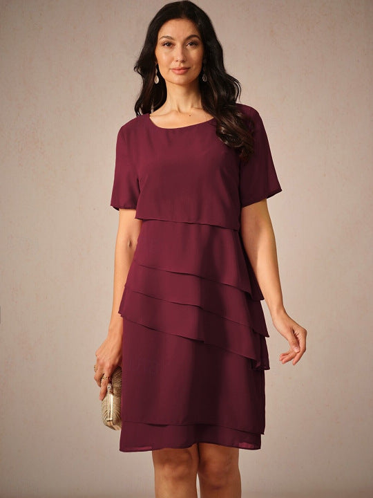 Dame elegant kjole med lagdelt design Stilla