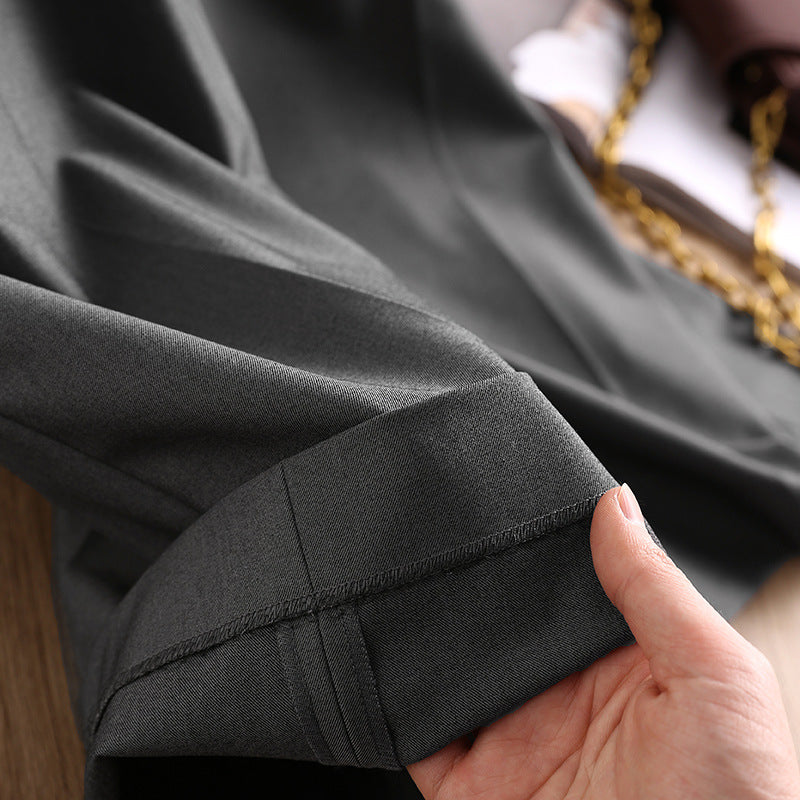 Dame elegant bukser med folder i jakkestil med vidde ben og kvalitetsstof Stilla