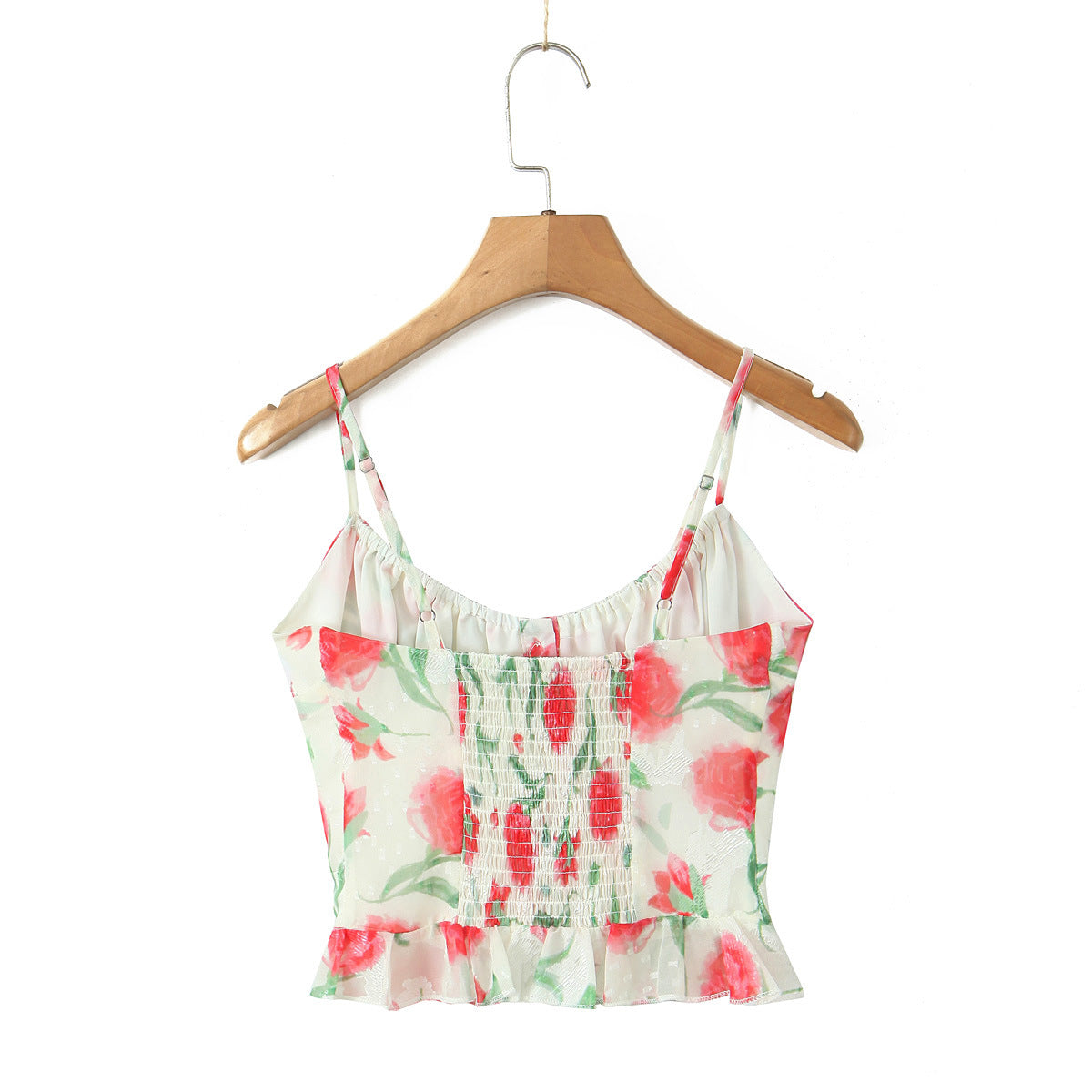 Dame Bluser-Top med blomsterdesign og peplum snit Stilla
