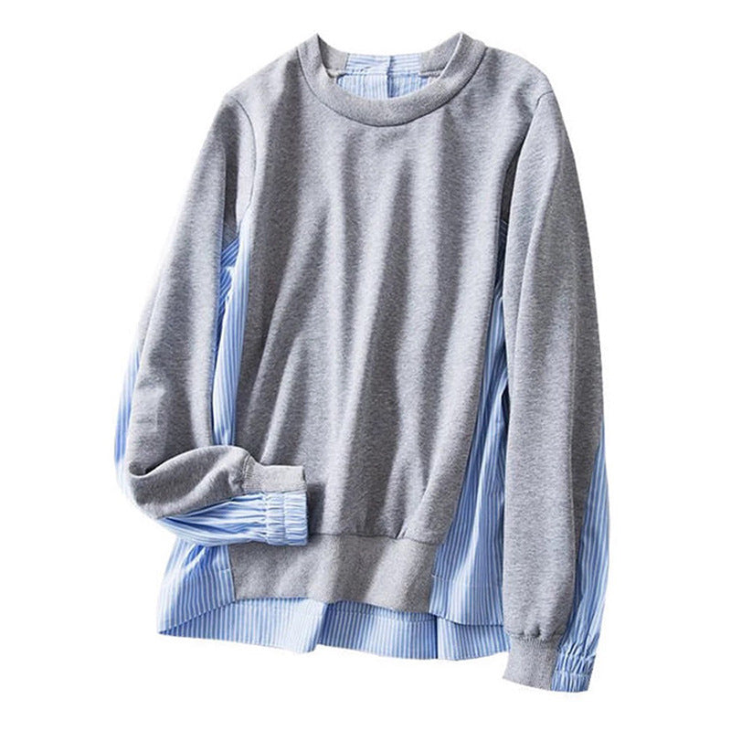 Dame Sweatshirt med elegant kontrastærme og mode snit Stilla