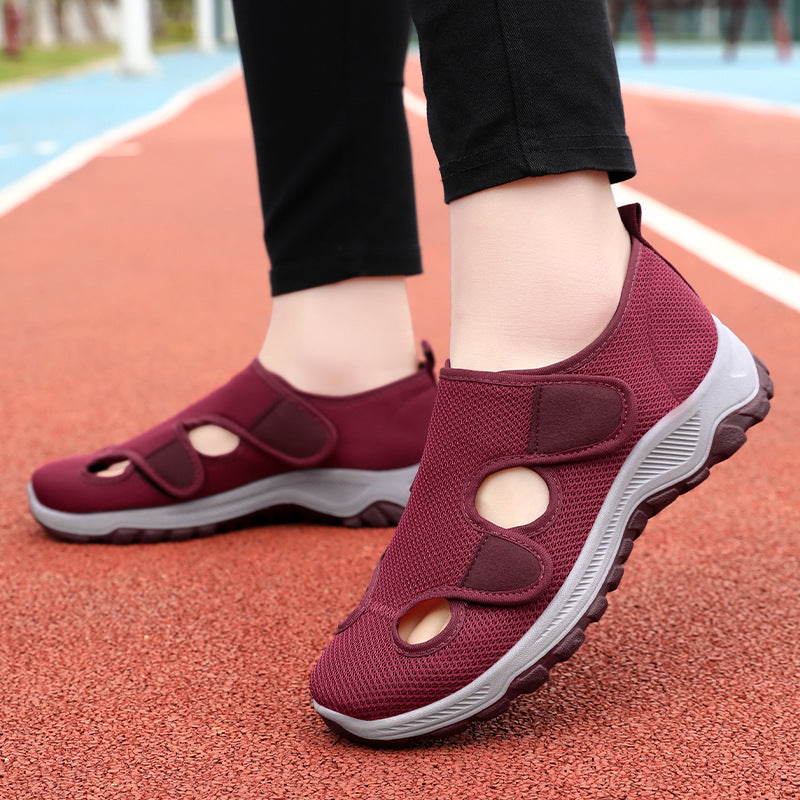 Dame Fleksible Slip-On Sportssko med åndbart netdesign og dæmpende sål Stilla