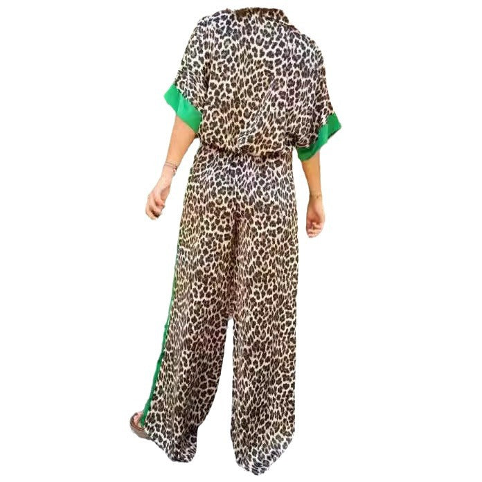 Dame Trendy Sommer-Jumpsuit med leopardmønster Stiila