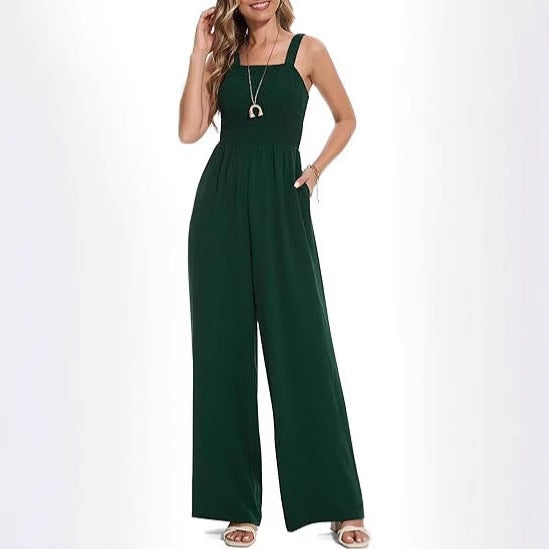 Dame jumpsuit med bred ben og smal overdel Stilla