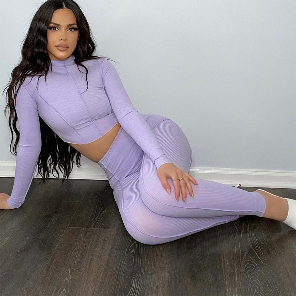 Damer Sporty elegant Crop-top og Leggings sæt Stilla