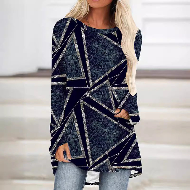 Stilla | Hot Selling Print Raglan Langærmet Sweatshirt