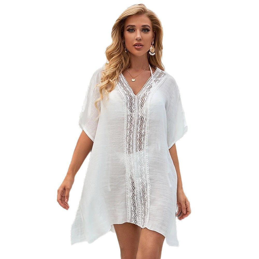 Dame Elegant Hæklet Strandovertræk Tunika Stilla