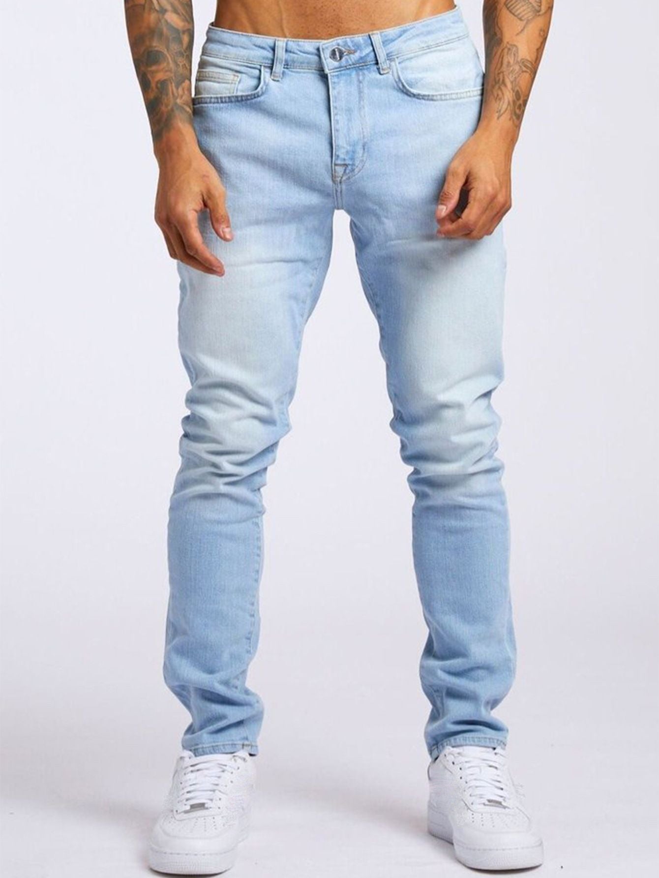 Herre Slim Fit Jeans med høj elasticitet og moderne design Stilla