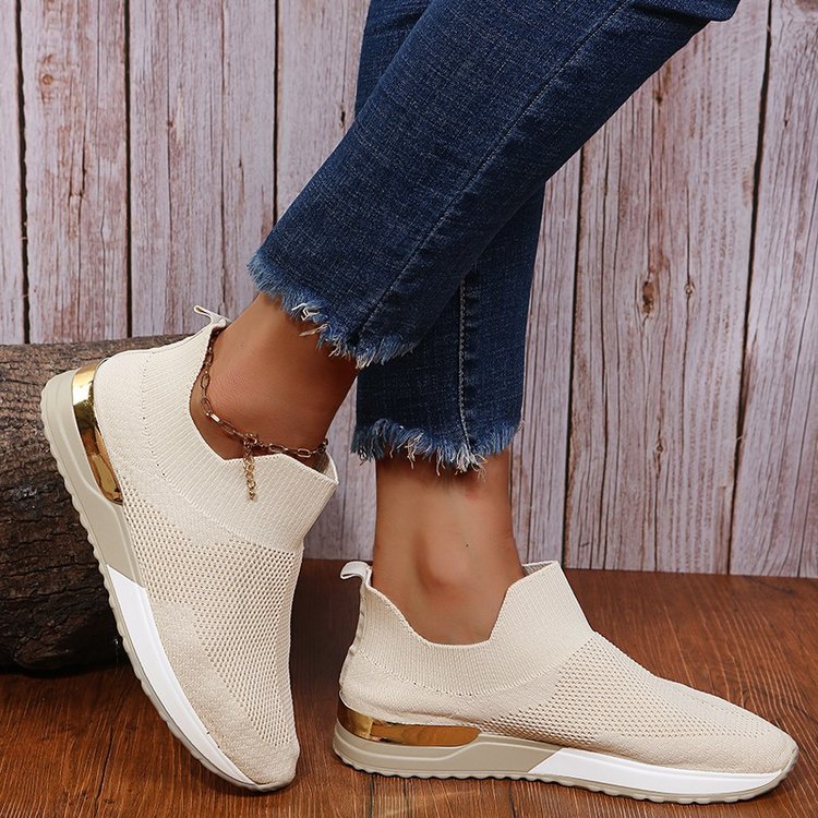 Dame Sportliche Slip-On Sneakers med åndbart netstruktur Stilla