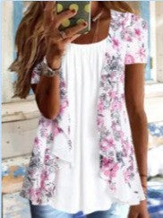 Dame bluser med blomsterdesign og let, flydende stof Stilla