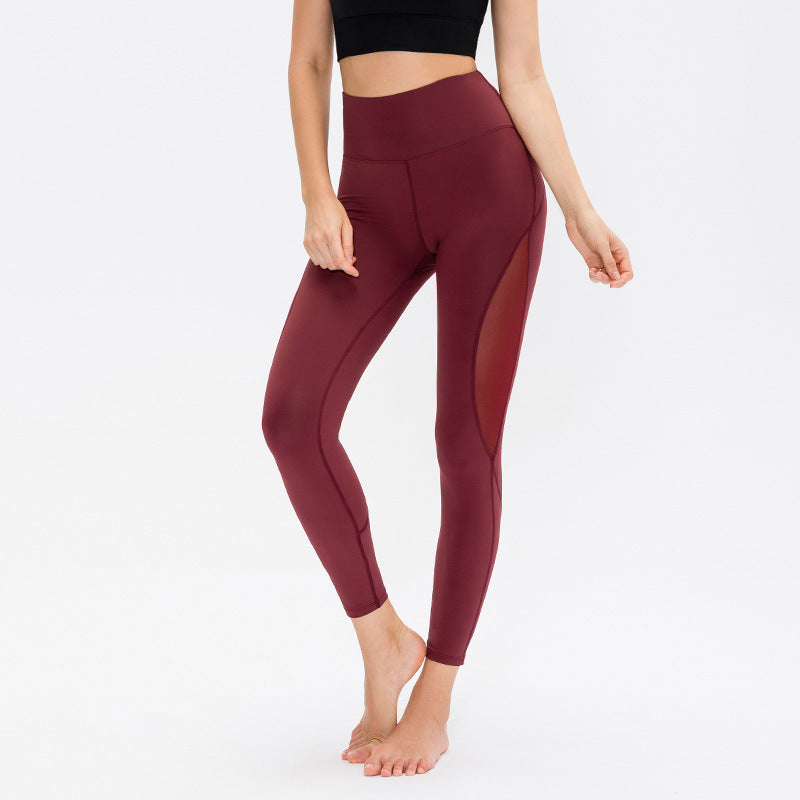 Dame Højskårne Sport-Leggings med åndbart mesh og elastisk talje Stilla