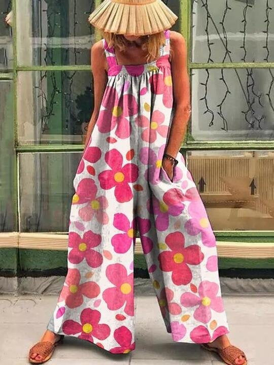Kvinder Kunstnerisk Floral Jumpsuit Stilla