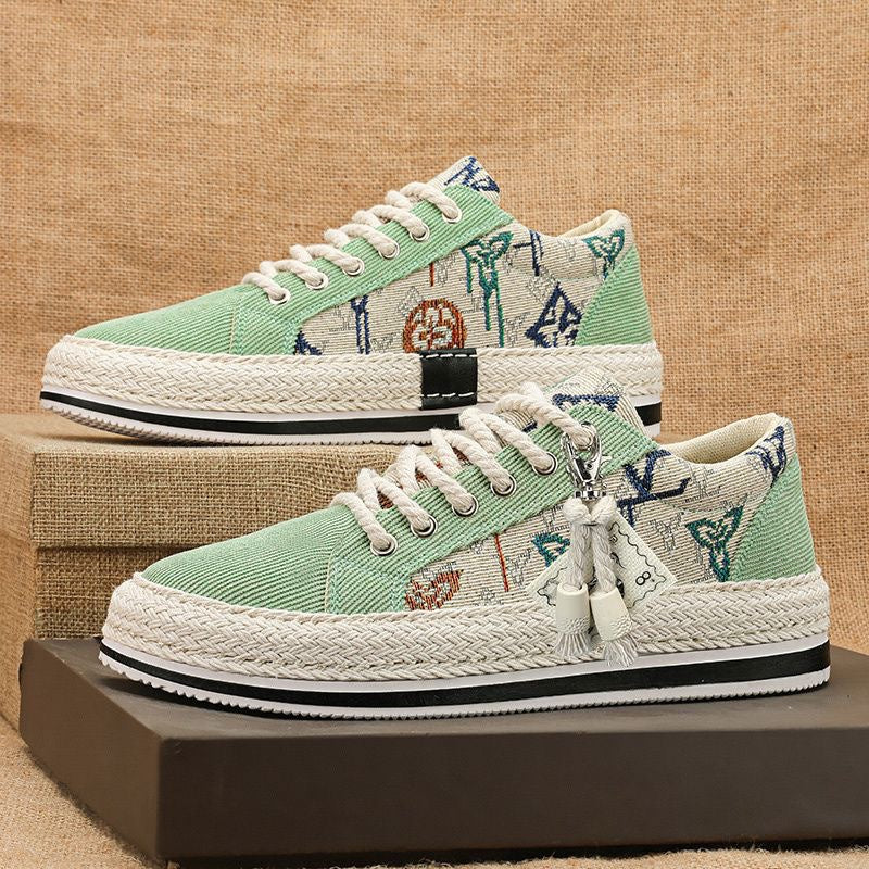 Dame Fritid Espadrille Sneakers med dekorativt Charm-detalje Stilla