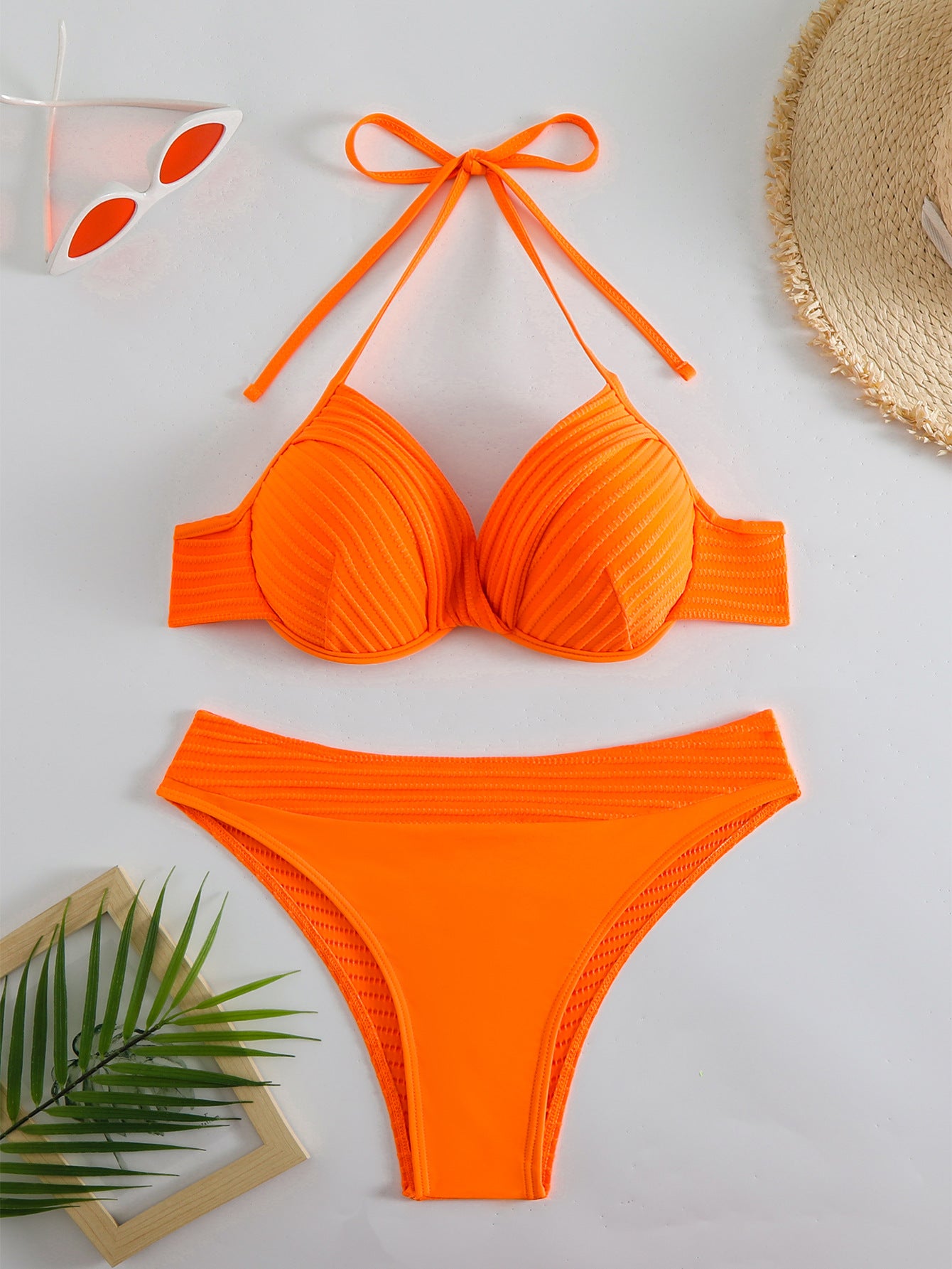 Damer Push-Up Bikini med raffineret ribdesign Stilla