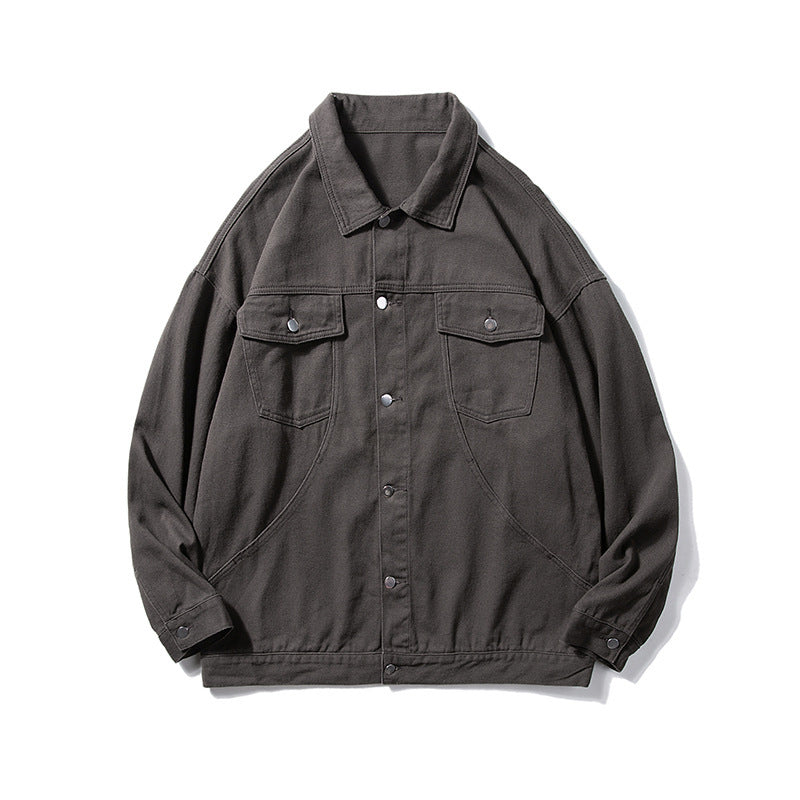 Herren Overgröße Utility Denim Jakke Stilla