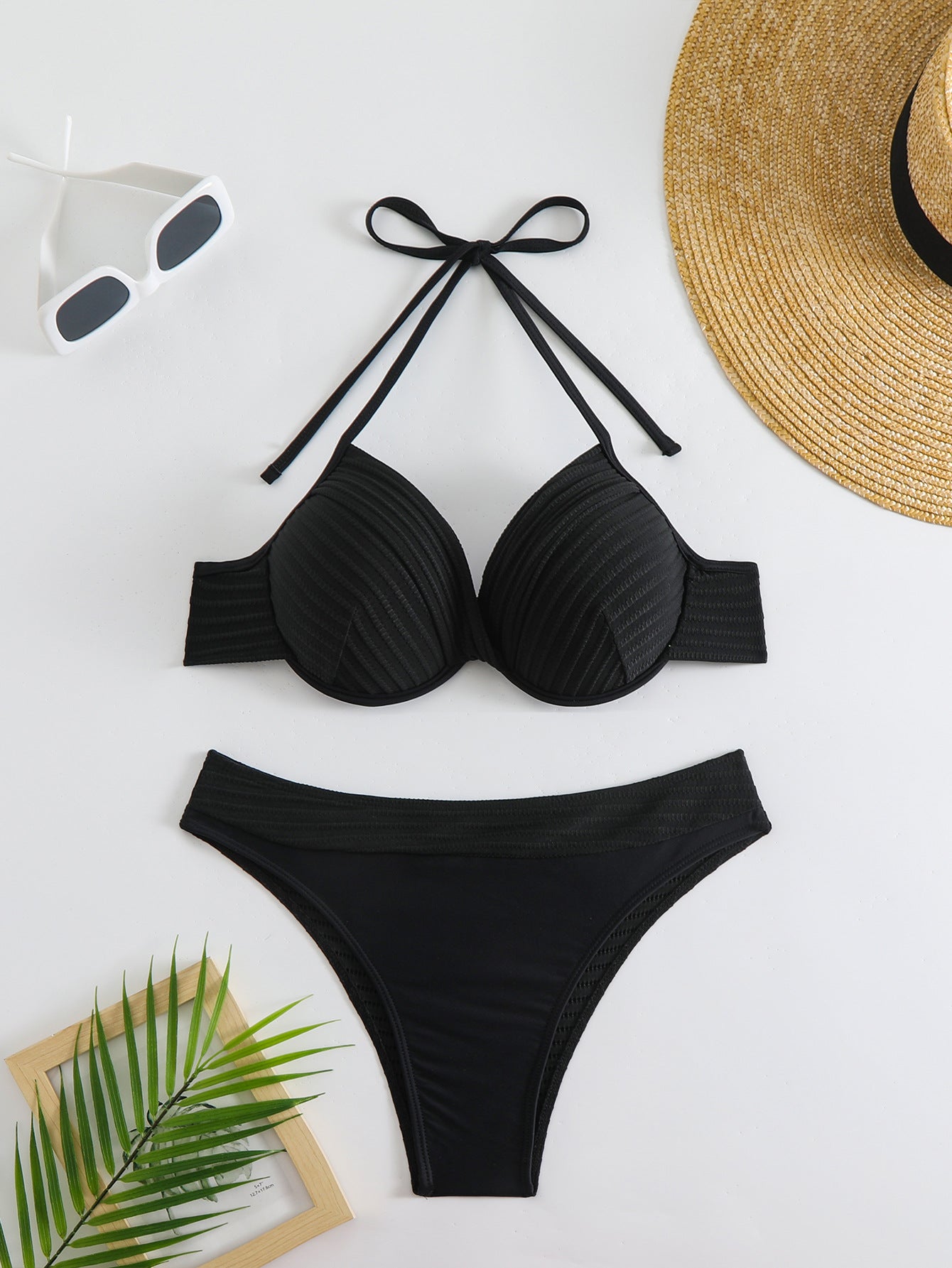 Damer Push-Up Bikini med raffineret ribdesign Stilla