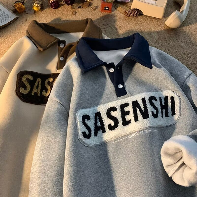 Herre Poloshirt med unikt indgang og kontrastkrave Stilla