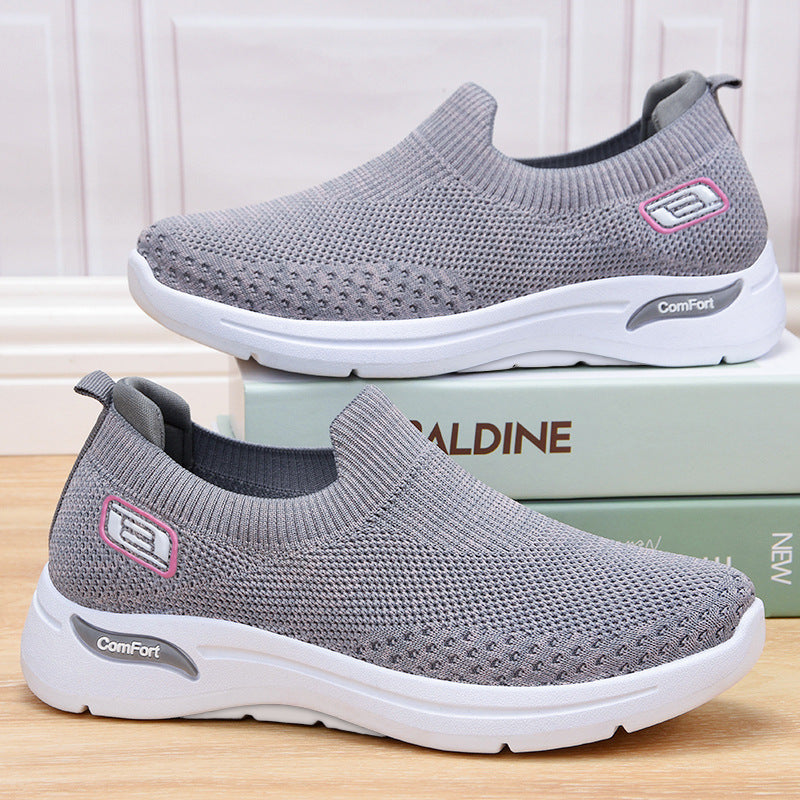 Dame Komfortable Slip-On Sneakers med stødabsorberende sål og elastisk overdel Stilla