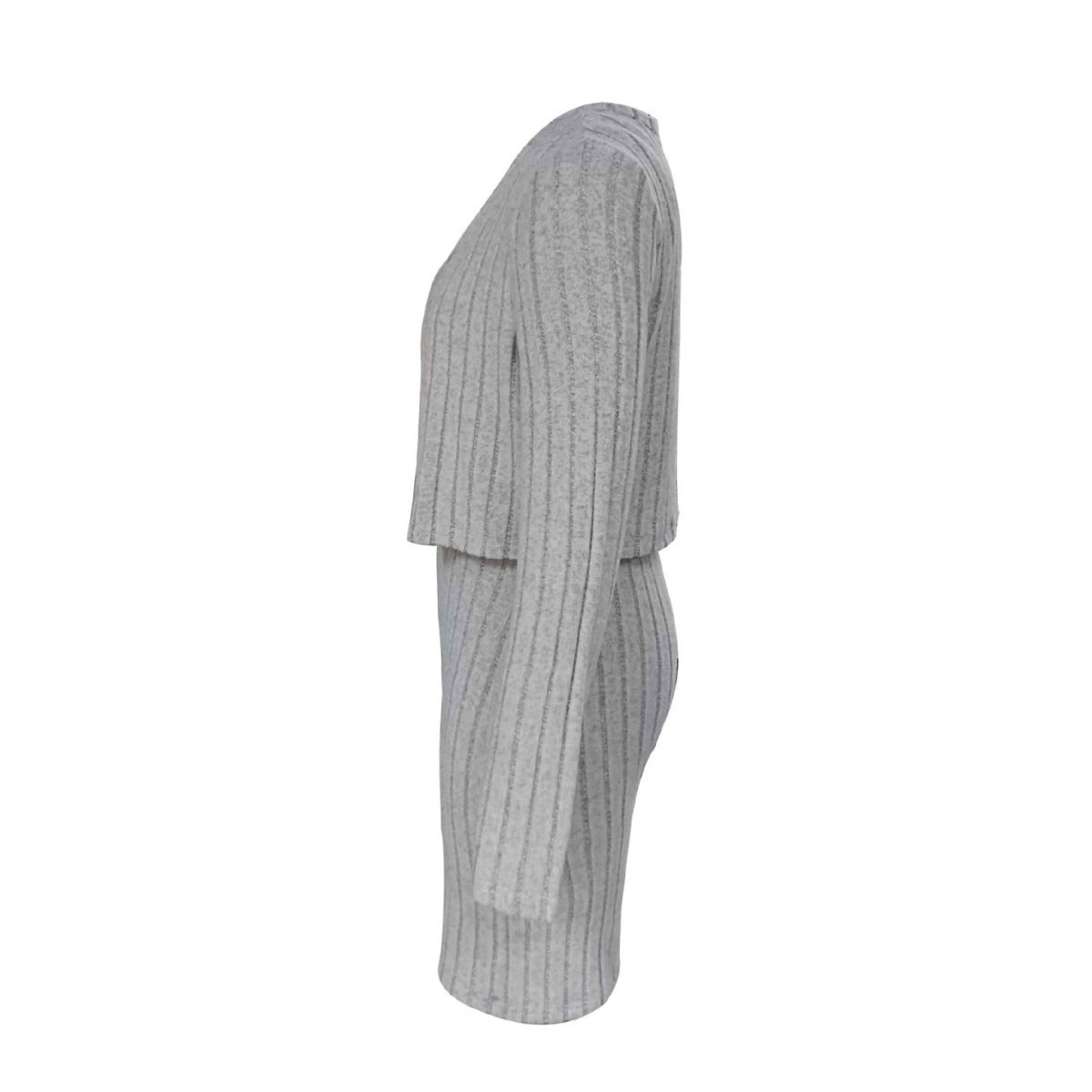 Damer strikkjole med matchende cardigan Stilla