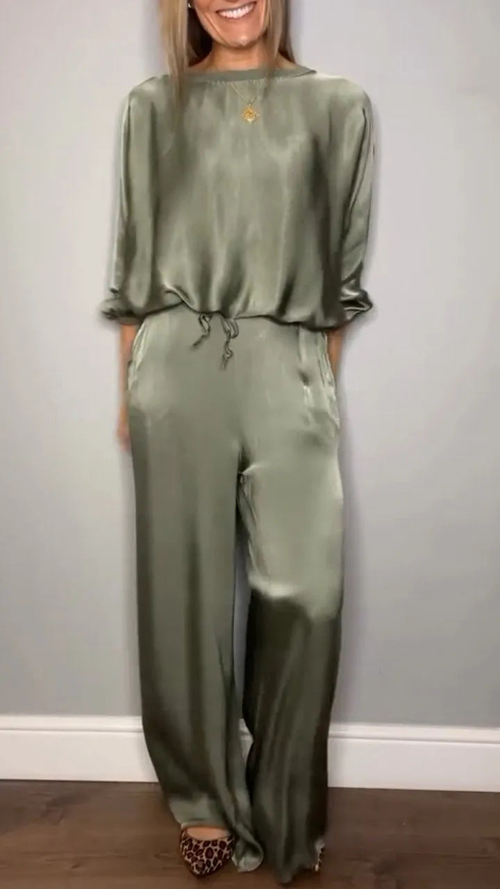 Dame Jumpsuit med elegant snit og flydende overdel Stilla