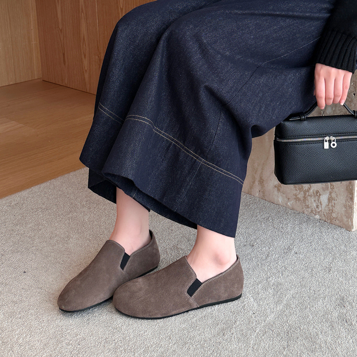 Femme SUEDE Slipper Mules Stilla