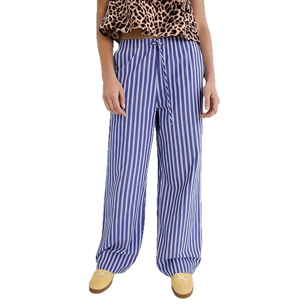 Dame afslappede og luftig stribede bukser Stilla
